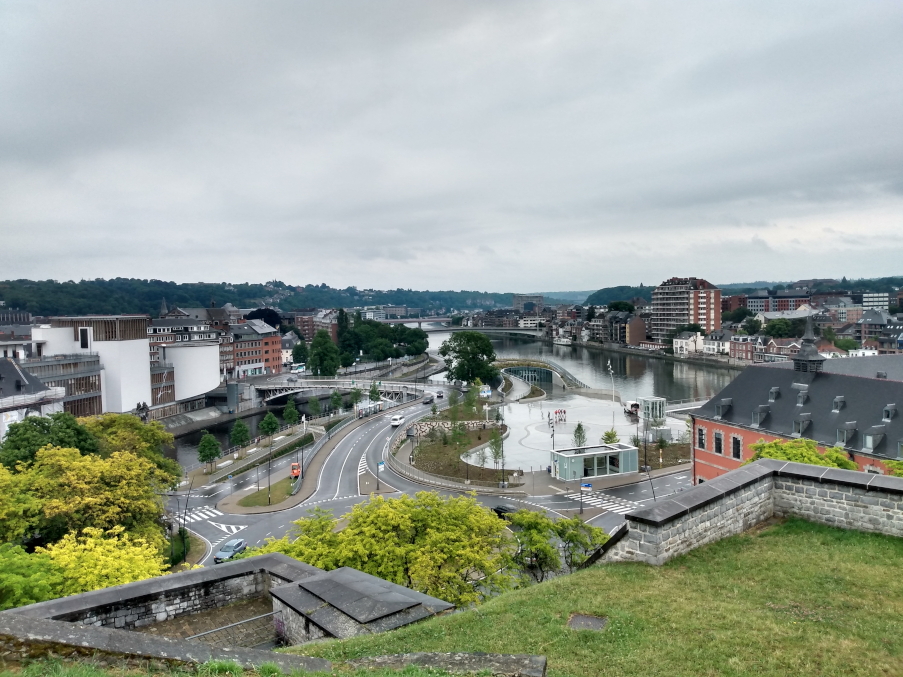 Namur - Wallonie - widok na miasto z Cytadeli