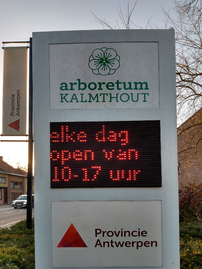 Arboretum Kalmhout - tablica informacyjna