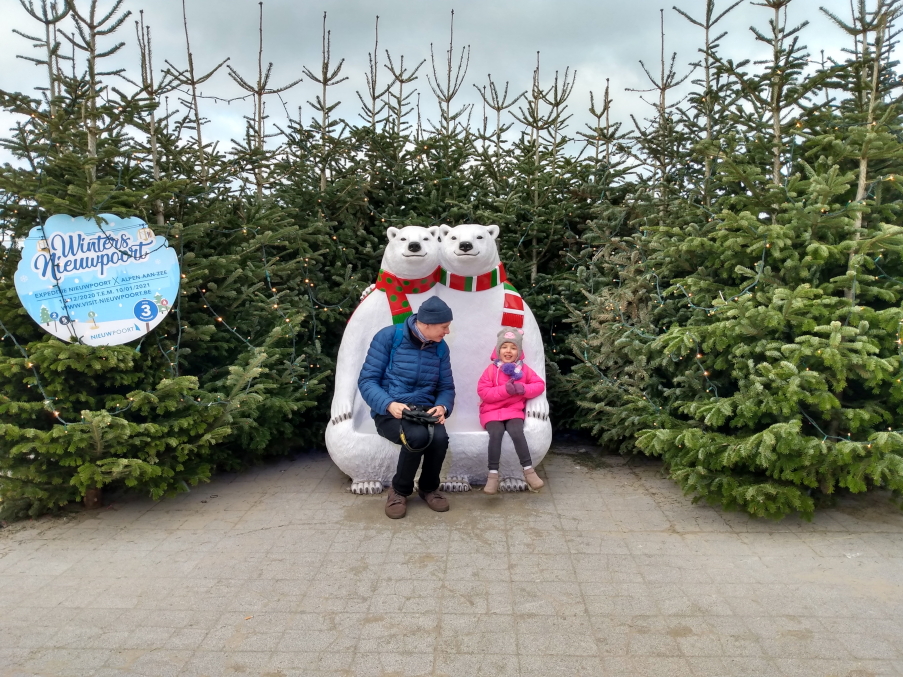 Świąteczne iluminacje w Nieuwpoort