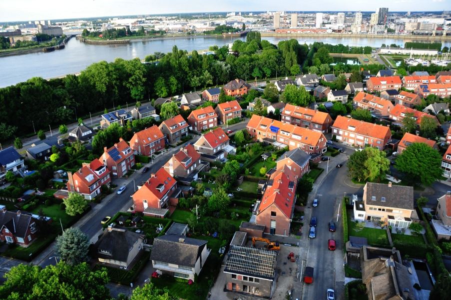 Panorama Antwerpii widziana z Linkeroever