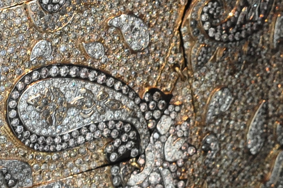 Diamentowe buty w Diamond Pavilion w Antwerpii - detal