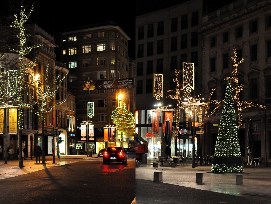 Ulica Meir w Antwerpii - okres bożonarodzeniowo-noworoczny